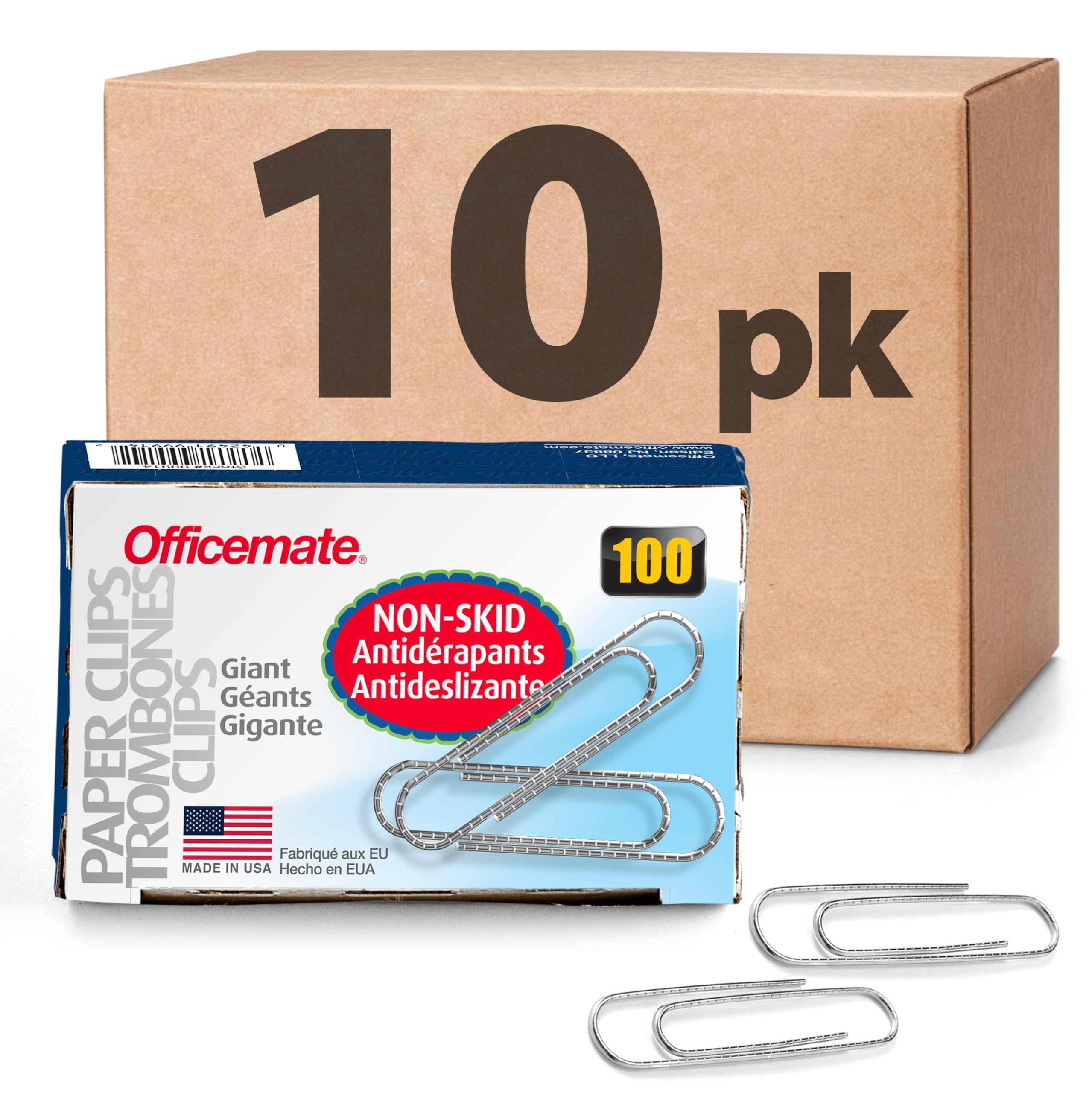 Amazon.com : Officemate Giant Non-Skid Paper Clip, 1,000 Clips (10